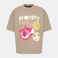 тениска,облекла,на,разпродажба,мъжки,тениски,pretty,boy,ugly,world,men's,pbuw,peace,regular,fit,t,shirt,khaki,multi