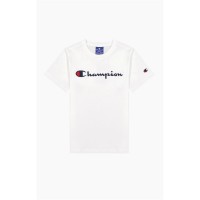 тениска,детски,тениски,champion,logo,t,shirt,white