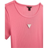 тениска,детски,3/4,панталони,guess,kids',knitted,logo,slim,fit,t,shirt,pure,white