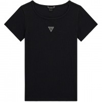 тениска,guess,kids,knitted,logo,slim,fit,t,shirt,jet,black,jblk