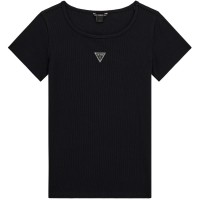 тениска,детски,3/4,панталони,guess,kids',knitted,logo,slim,fit,t,shirt,jet,black,jblk