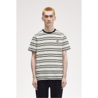 тениска,облекла,на,разпродажба,мъжки,тениски,fred,perry,fine,stripe,t,shirt,ecru,black,s70