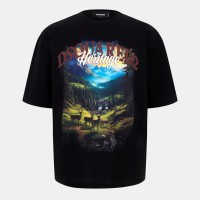 тениска,мъжки,тениски,dsquared2,men,s,dsq,heritage,oversized,t,shirt,black