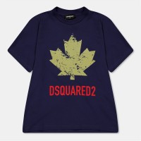 тениска,детски,3/4,панталони,dsquared2,kids,regular,fit,t,shirts,blue,dq864
