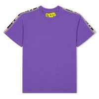 юношеска,тениска,детски,облекла,off,white,logo,tape,t,shirt,juniors,purple,blk