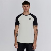 тениска,мъжки,тениски,siksilk,raglan,t,shirt,ecru,black