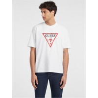 дънки,мъжки,тениски,guess,guess,jeans,iconic,tee,pure,white,g011
