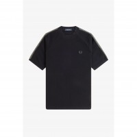 тениска,мъжки,тениски,fred,perry,men,s,side,tape,t,shirt,black,102