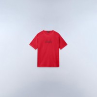 юношеска,тениска,napapijri,napa,box,logo,tee,juniors,red,raq