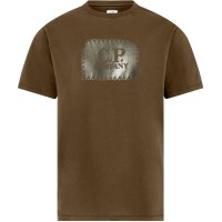 тениска,облекла,на,разпродажба,мъжки,тениски,cp,company,men's,block,logo,regular,fit,t,shirt,ivy,green,683