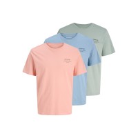 тениска,облекла,на,разпродажба,мъжки,тениски,jack,and,jones,niko,3,pack,t,shirts,blue,pink,green