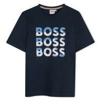 юношеска,тениска,детски,облекла,boss,multi,logo,t,shirt,juniors,navy,blue