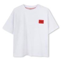 юношеска,тениска,детски,облекла,hugo,back,print,t,shirt,juniors,white