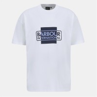 тениска,мъжки,тениски,barbour,international,short,sleeved,cotton,divide,t,shirt,white,wh11