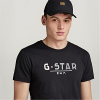 тениска,облекла,на,разпродажба,мъжки,тениски,g,star,multi,logo,graphic,t,shirt,dk,black