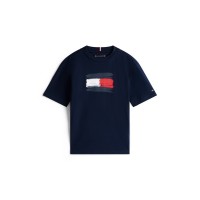 тениска,детски,3/4,панталони,tommy,hilfiger,kids',flag,t,shirt,night,navy,c1g