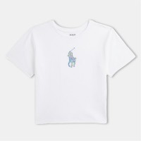 юношеска,тениска,детски,3/4,панталони,polo,ralph,lauren,logo,t,shirt,juniors,white