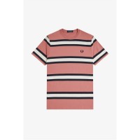 тениска,облекла,на,разпродажба,мъжки,тениски,fred,perry,men's,bold,stripe,regular,fit,t,shirt,putty,pink,x90