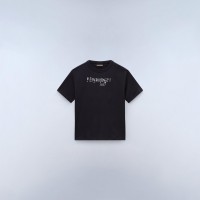 юношеска,тениска,napapijri,primiero,shot,sleeve,t,shirt,junior,black,beaut,941