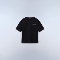 юношеска,тениска,с,щампа,детски,3/4,панталони,napapijri,back,print,tee,junior,black,beaut,941