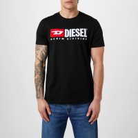 тениска,мъжки,тениски,diesel,denim,division,t,shirt,black,9xx