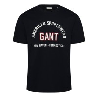 тениска,мъжки,тениски,gant,graph,t,shirt,sn64,black