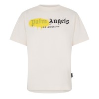 тениска,облекла,на,разпродажба,мъжки,тениски,palm,angels,men's,spray,t,shirt,white,yellow
