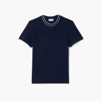 тениска,облекла,на,разпродажба,мъжки,тениски,lacoste,stretch,pique,stripe,collar,t,shirt,navy,166