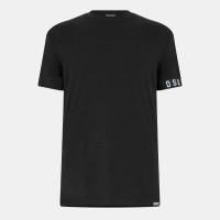 тениска,мъжки,тениски,dsquared2,men,s,dsq,band,logo,slim,fit,t,shirt,black