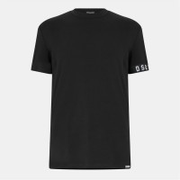 тениска,облекла,на,разпродажба,мъжки,тениски,dsquared2,men's,dsq,band,logo,slim,fit,t,shirt,black