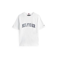 тениска,tommy,hilfiger,kids,script,logo,t,shirt,white,ybr