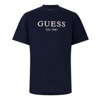 тениска,мъжки,тениски,guess,mens,regular,fit,embroidered,t,shirt,smart,blue