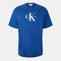 тениска,мъжки,тениски,calvin,klein,jeans,monogram,t,shirt,blue,jean