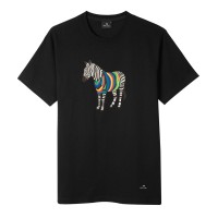 тениска,мъжки,тениски,ps,paul,smith,zebra,print,t,shirt,black,79