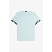 тениска,облекла,на,разпродажба,мъжки,тениски,fred,perry,stripe,cuff,t,shirt,light,ice,r30