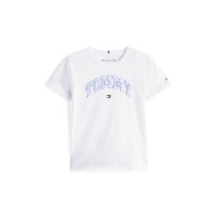 тениска,детски,3/4,панталони,tommy,hilfiger,kids',varsity,breathable,t,shirt,white,ybr