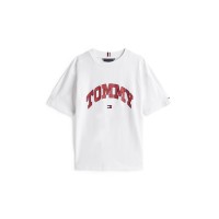 тениска,детски,3/4,панталони,tommy,hilfiger,kids',varsity,t,shirt,white,ybr