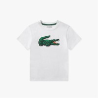 тениска,детски,3/4,панталони,lacoste,kids',puff,logo,t,shirt,white,w8l