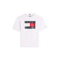 тениска,детски,3/4,панталони,детски,облекла,tommy,hilfiger,tommy,heritage,tee,jn61,white,ybr