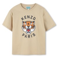 детска,тениска,kenzo,unisex,kids,tiger,short,sleeve,t,shirt,sand