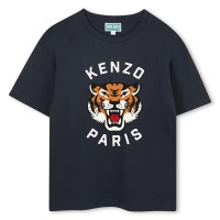 детска,тениска,kenzo,unisex,kids,tiger,short,sleeve,t,shirt,navy