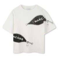 тениска,детски,3/4,панталони,marc,jacobs,kids',zipped,short,sleeve,t,shirt,cream