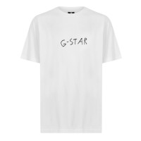 облекла,на,разпродажба,мъжки,тениски,g,star,gstar,back,print,ts,sn99,white