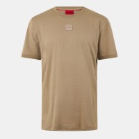 тениска,мъжки,тениски,hugo,men,s,regular,fit,t,shirt,open,brown