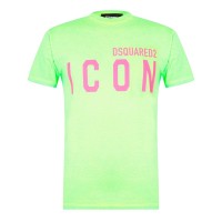тениска,облекла,на,разпродажба,мъжки,тениски,dsquared2,be,icon,cool,t,shirt,green,pink