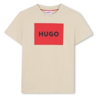 юношеска,тениска,детски,облекла,hugo,cotton,large,box,logo,t,shirt,juniors,stone,255