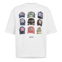 тениска,мъжки,тениски,dsquared2,men,s,dsq,cap,oversized,t,shirt,white