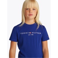 юношеска,тениска,детски,3/4,панталони,tommy,hilfiger,essential,t,shirt,juniors,wedge,blue