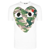 тениска,облекла,на,разпродажба,мъжки,тениски,comme,des,garcons,play,big,heart,camouflage,t,shirt,white,camo
