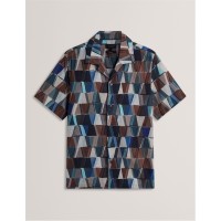 облекла,на,разпродажба,мъжки,тениски,ted,baker,ted,ss,linen,print,t,sn62,multicol